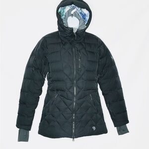 Mountain Hardwear Down Hooded Jacket, Size XS, Black